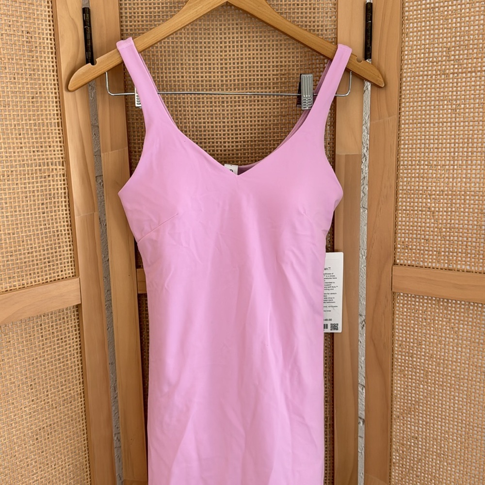 NWT LULULEMON ALIGN DRESS SIZE 6 BUILT IN LINER SHORT 4” VITP VITA PINK SMALL - Picture 2 of 7